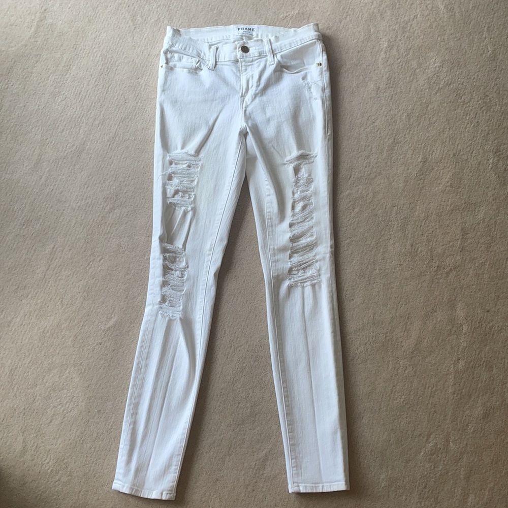 Frame Le Color Rip Skinny Jeans - Picture 3 of 7